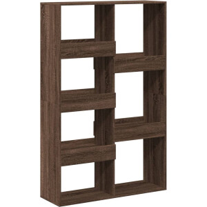 vidaXL - Boekenkast - 100x33x155,5 - cm - bewerkt - hout - bruin - eikenkleurig