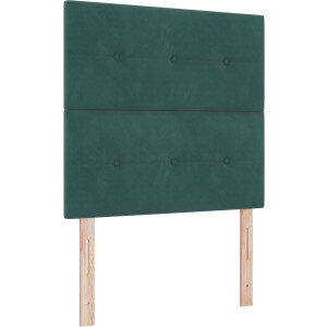 vidaXL - Hoofdbord - Donkergroen - 90 - cm - Fluweel