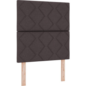 vidaXL - LED - Box - Spring - Bed - met - matras - Donkerbruin - 80 - x - 200 - cm - Stof