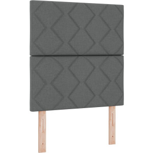 vidaXL - Boxspring - bed - met - matras - Donkergrijs - 80 - x - 200 - cm - Stof