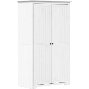 vidaXL - Kledingkast - BODO - 99x53,5x173 - cm - massief - grenenhout - wit
