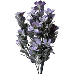 Clayre & Eef Kunstbloem - Zijden 35 cm Blauw Kunststof Kunstbloemen