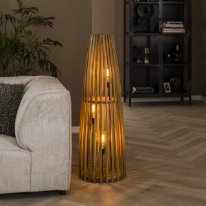 Vloerlamp 'Luana' Mangohout, 123cm hoog