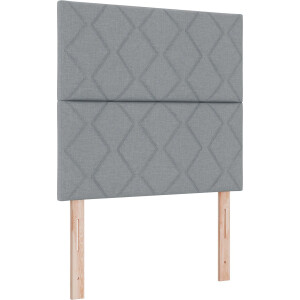 vidaXL - Boxspring - bed - met - matras - Lichtgrijs - 120 - x - 200 - cm - Stof