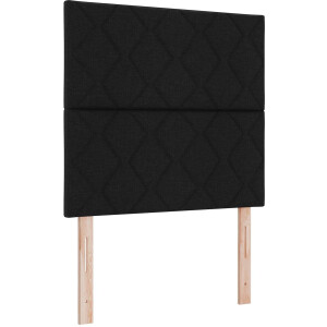 vidaXL - LED - Hoofdbord - Zwart - 90 - cm - Stof