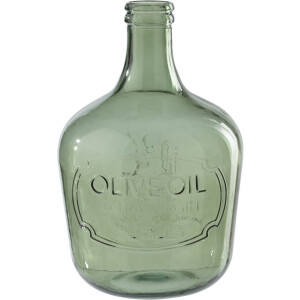 J-Line vaas - glas - olijfgroen