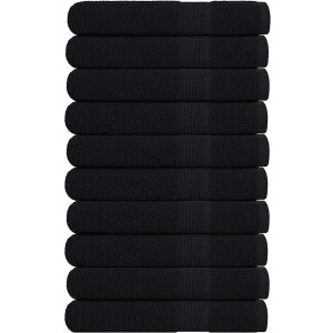 vidaXL - Handdoeken - FROGN - 10 - st - 100x200 - cm - 360 - g/m² - zwart