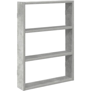 vidaXL - Wandschap - 43x9x60 - cm - bewerkt - hout - betongrijs
