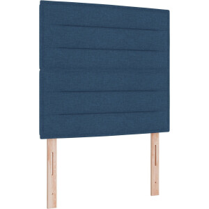 vidaXL - Boxspring - bed - met - matras - met - hoofdeinde - Blauw - 90 - x - 200 - cm - Stof