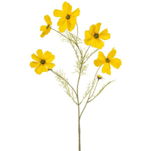 Emerald - Kunstbloem Cosmos 75cm geel - Kunstplant voor binnen