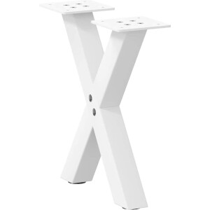 vidaXL - Salontafelpoten - 2 - st - X-vormig - 37x(30-31) - cm - staal - wit