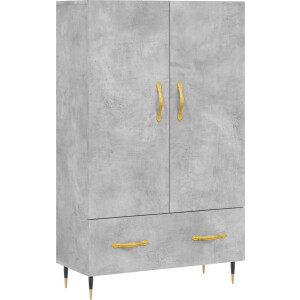 vidaXL - Hoge - kast - 69,5x31x115 - cm - bewerkt - hout - betongrijs
