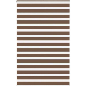 vidaXL - Zebra - rolgordijn - 150x230 - cm - stofbreedte - 145,9cm - polyester - bruin