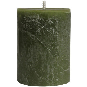 PTMD Kaars New Rustic Outdoor - 15x15x20 cm - Parrafin - Olijf