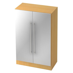 SIGNA G 7550 RE - Beuken/Zilver Rail handvat (kunststof)