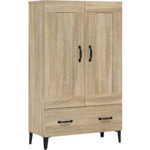 vidaXL - Hoge - kast - 70x31x115 - cm - bewerkt - hout - sonoma - eikenkleurig