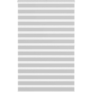 vidaXL - Zebra - rolgordijn - 150x200 - cm - stofbreedte - 145,9 - cm - lichtgrijs
