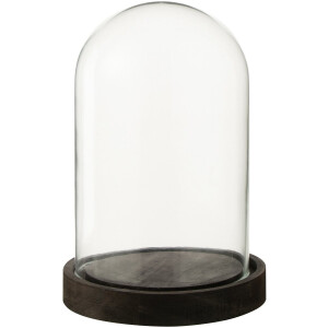 J-Line Decoratieve stolp - glas - donkerbruin - small