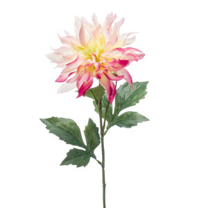 Emerald - Kunstbloem Dahlia roze 60cm - Kunstplant voor binnen
