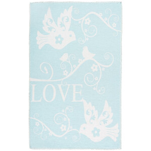 Padiro kindervloerkleed - 120 x 180 cm - Mintgroen - Duiven- en LOVE-motief - Polyester, Katoen - vloerverwarming