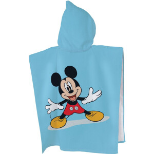 Disney Mickey Mouse Poncho Blue - 60 x 120 cm - Katoen