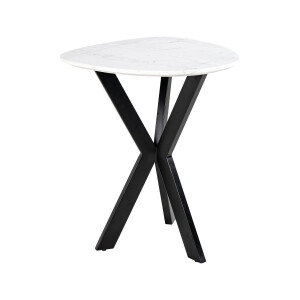 Richmond Bijzettafel 'Trocadero' Marmer, 50cm, kleur Wit