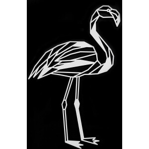Houten Dierenkop • Houten Flamingo • Dierenkop Flamingo • Middel • Wit MDF • Houten Dier • Wandecoratie