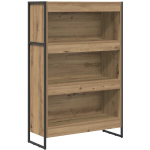 vidaXL - Boekenkast - Ambachtelijk - Eiken - 80 - x - 30 - x - 121 - cm - Bewerkt - hout