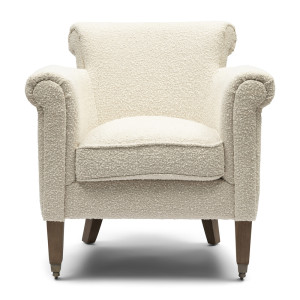 Fauteuil Paramount, White Sand, Bouclé