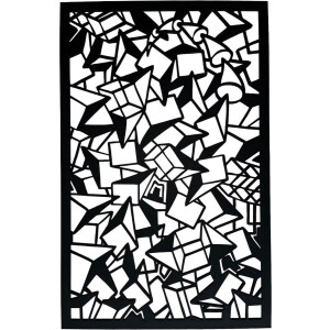 Wandpaneel Abstract Figures - MDF - 35cm - Wanddecoratie van hout