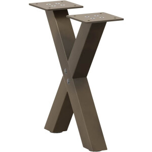 vidaXL - Salontafelpoten - 2 - st - X-vormig - 30x(30-31) - cm - staal - naturel