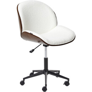 BELIANI MENESHA - Bureaustoel - Lichtgrijs - Polyester