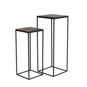 Light & Living Zuil Chisa - Hout/Zwart - Set - Modern