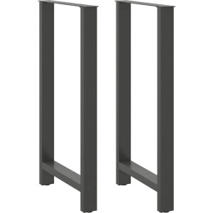 vidaXL - Bartafelpoten - 2 - st - 60x(110-111) - cm - staal - antraciet