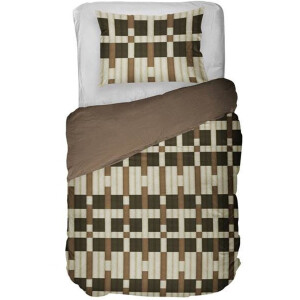 Kayori Abashi Dekbedovertrek - Eenpersoons - 140x200/220 cm - Bruin