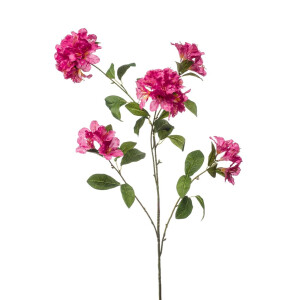Emerald - Kunstbloem Rhododendron 118cm fuchsia - Kunstplant voor binnen