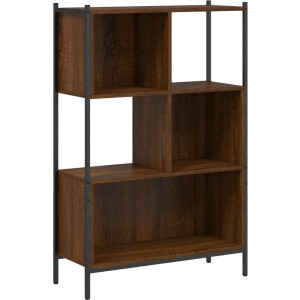 vidaXL - Boekenkast - 72x28x109 - cm - bewerkt - hout - bruin - eikenkleur