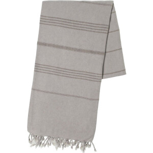 hiPPs Hamamdoek Lalay Devrim TAUPE, stonewashed en prewashed, luxe en extreem zachte handgeweven hamamdoek/saunadoek, stoere vintage look, 90x170 cm