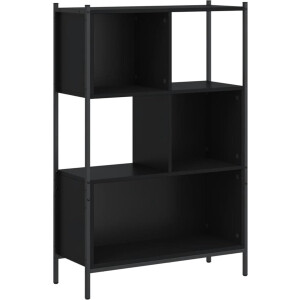 vidaXL - Boekenkast - 72x28x109 - cm - bewerkt - hout - zwart