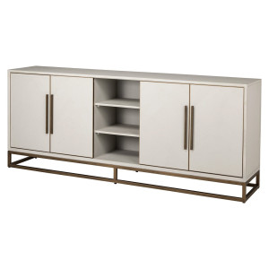 Richmond Dressoir 'Whitebone' Eiken en Brass, 225cm, kleur Verona Grey