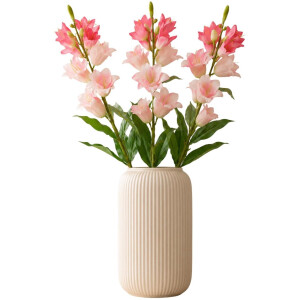 Mica Decorations Kunstbloem Campanula Floral - 3x - H71 cm - roze - kunststof - stelen kunstbloemen - boeket - rozen bloemetjes