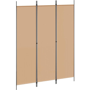 vidaXL - 3-Panel - Room - Divider - Beige - 150 - x - 200 - cm - Stof