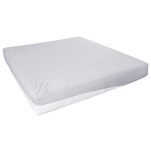 PRIMERA Jersey hoeslaken, 90-200 x 200 cm (Lichtgrijs, 140-160 x 200 cm)