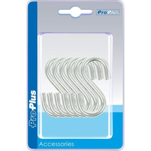 24x S-haken/ophanghaken verchroomd staal 6 mm 5,8 x 2,7 cm - Ophanghaakjes tent/camper/caravan accessoires