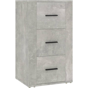 vidaXL - Dressoir - 40x33x70 - cm - bewerkt - hout - betongrijs