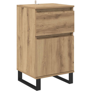 vidaXL - Dressoir - met - lade - artisanaal - eikenkleurig - Bewerkt - hout