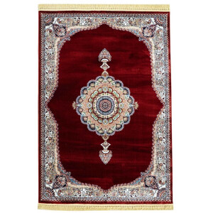 Flycarpets Isfahan Klassiek Oosters Medaillon Vloerkleed - Rood - 240x340 cm