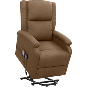 vidaXL - Sta-op-massagestoel - stof - bruin