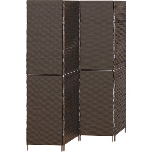 vidaXL - Kamerscherm - Bruin - 195 - x - 180 - cm - poly - rattan