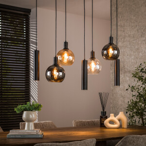 Hanglamp Sfera Tricolore 4+3-lichts Artic zwart